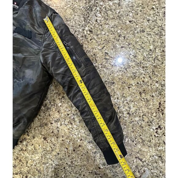 Southpole VINTAGE Y2K Camo Army Zip Up Bomber Puffer Jacket Men’s Size Medium - Picture 12 of 13